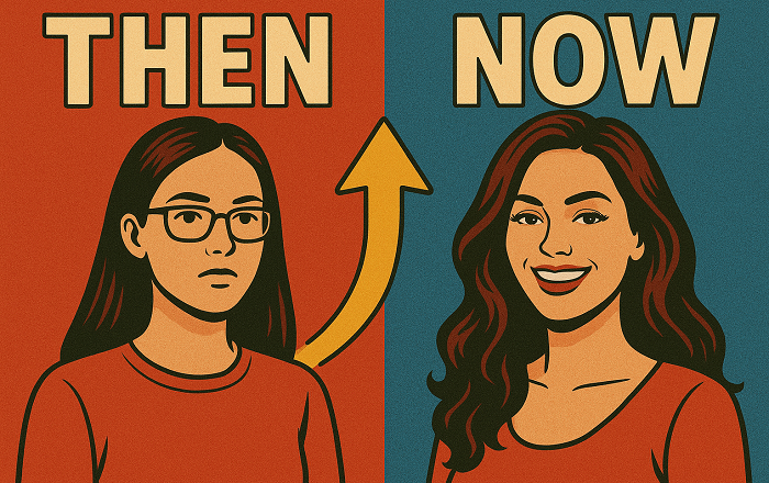 The Pop Culture Glow-Up: How ‘Then vs. Now’ Trends Are Taking Over Social Feeds